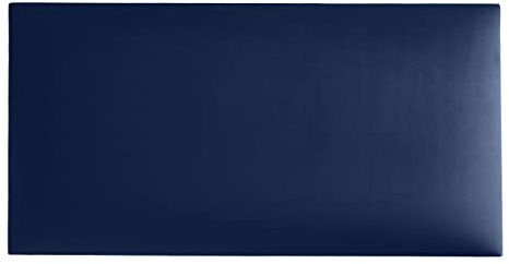 softwalls Wandkissen Samt mit 50mm Polsterung - Bett Kopfteil Wandpolster - Wandverkleidung - Wandpaneele | 60 x 30 Blau
