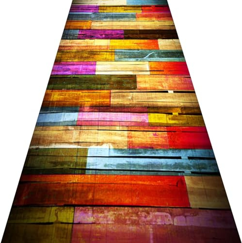 AMSXNOO Alfombra Pasillo Largo | Antimanchas, Antideslizante, Múltiples Tallas, Personalizable