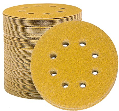STEBRUAM Slippapper slipskivor 125 mm, 100 slipskivor slipmaskin rund slipmaskin 8 hål korn 60 för slipning polering