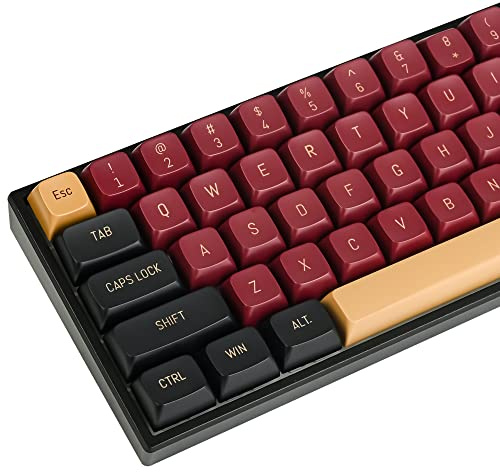 Fogruaden PBT Red Samurai Keycaps, 160 Keycap Set, Double Shot, CSA Profile, Custom Mechanical Keyboard Keycaps for Cherry Gateron MX Switches