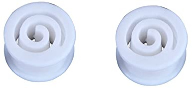 ANAZOZ Ohr Tunnel 12mm, Silikon Ohr Flesh Plug 2 Stück Piercing-Schmuck Damen, Ohr Expander Ohrringe Weiß