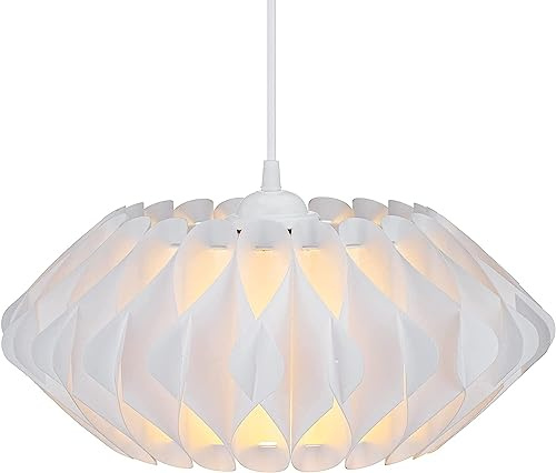 Alvia Puzzle Lampshade - 25cm Diameter DIY Ceiling Light Lamp Shade - Pleated Ribbon Design