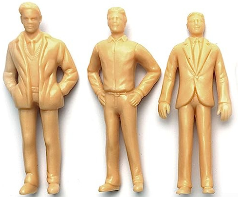 Modellfiguren, 60 Stück Modellfiguren 1:87 Unbemalte H0 Figuren Stehende Dekoration für Häuser, Schreibtische, Wohnzimmer, Küchen usw