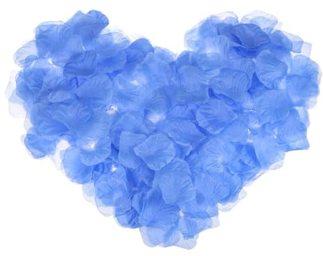 QUARKZMAN Soie Artificielle Fleur Pétales, Ciel Bleu Mariage Faux Fleurs 2 Pouce x 2 Pouce pour Mariage Centres Table, Fête Décoration Paquet de 1000