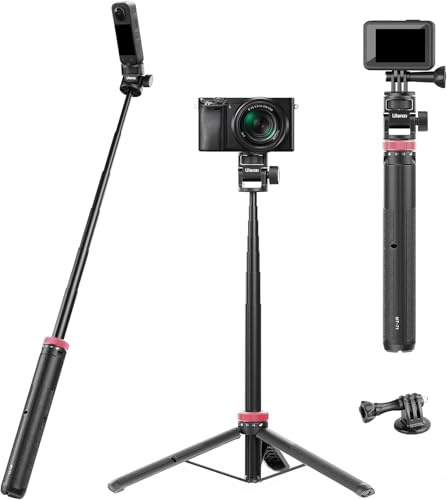 146cm Selfie Stick Stativ Kamera Action Kamera ULANZI MT-71 Ausziehbar Selfie Stick Stativ Kompatible mit One XR/RS/GO 2 DJI Action