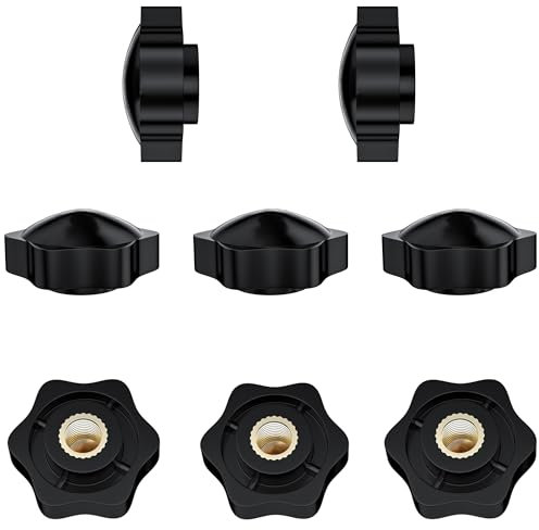 8 PCS Handle Wing Nuts,Clamping Star Knobs,Thumb Screws Nuts (M10*38mm)