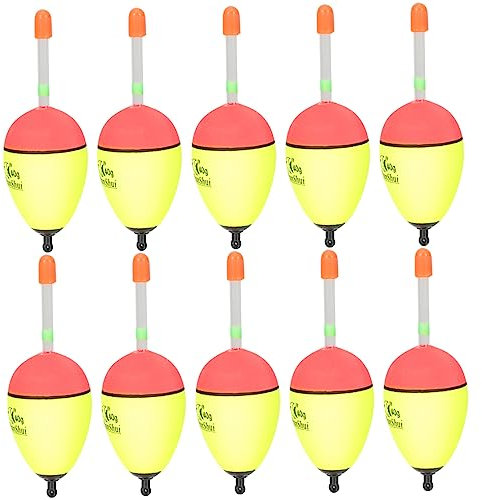 Sosoport 10pcs Fishing Floats Luminous Bobbers Eva Foam Fishing Accessories for Sea Professional