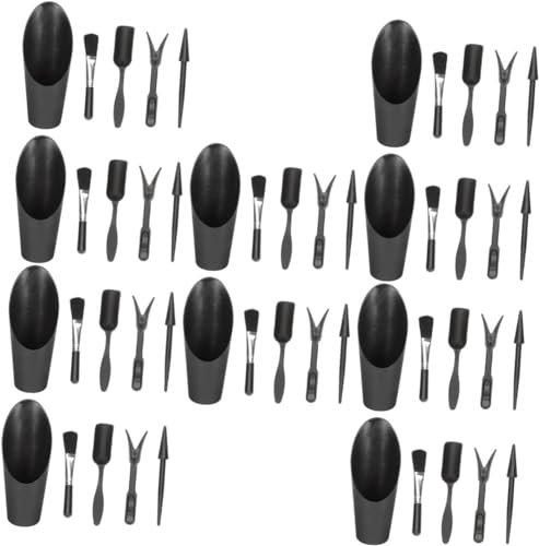 WEedsy Pflanz Maschine Garten Werkzeuge Blumen zubehör Zimmer Pflanze Rechen Topf für Pflanzen Bonsai Werkzeuge Outdoor Zubehör Pflanz zubehör Saubere Kunststoff-Schmutz löffel 10 Sets