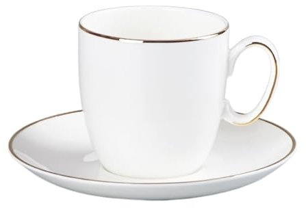 Espressotassen Kaffeetasse und Untertasse mit großem Fassungsvermögen, Goldrand, kreatives Design, Nachmittagsteetassen, leichtes Luxus-Trinkgeschirr Espresso Tassen(Color:Style F)