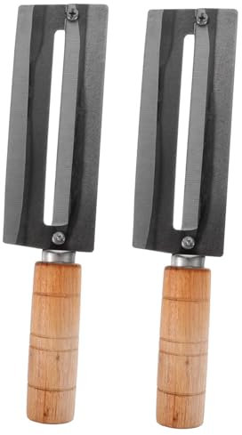PRETYZOOM 2piezas Cortapiñas y Pelador De Frutas Cortadores De Caña De Mango De Madera Herramienta De Cocina Para Pina