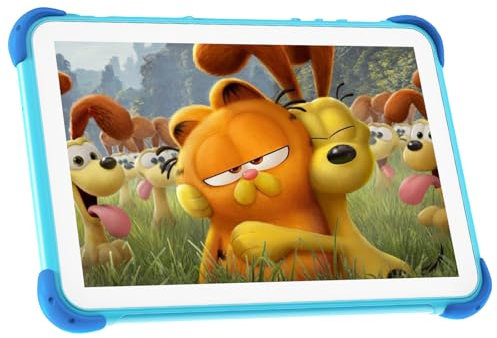 okulaku Tablette Enfants 10 Pouces Tablette Éducative Enfants avec Étui Stand, Android Enfant 32GB ROM 64GB Extensible avec WiFi 6 IPS Écran Contrôle Parental Enfant APP