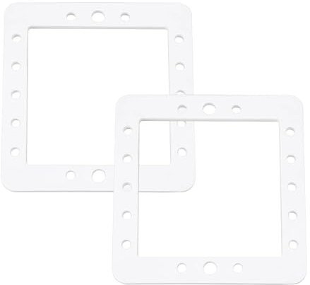 LT Easiyl Lot de 2 joints d'étanchéité à double couche 145 x 140 mm pour mini skimmer piscine Blanc
