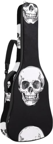 Gitarrentasche in voller Größe, wasserdichte Gitarren-Abdeckung, Tragetasche für akustische klassische E-Gitarren, Halloween, Kaktus, Spinnennetz und Blumen, Mehrfarbig 04, 42.9x16.9x4.7 in, Lässiger