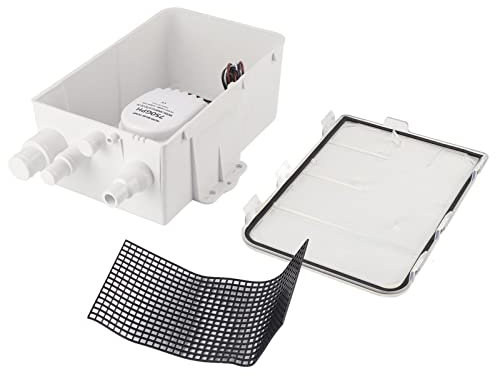 Pompa per palude doccia, 750 gPH, pompa elettrica Submersible con interruttore galleggiante automatico, connettori multiingresso per barche marine, materiale ABS (24 V)