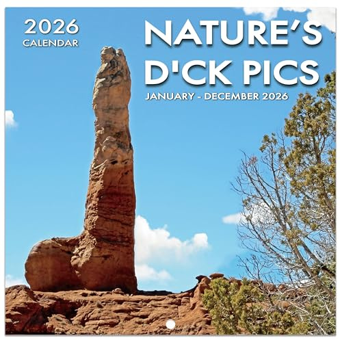 2026 Wall Calendar - 2026 Calendar, January 2026 - December 2026, 30.5 x 61 cm (Open), Hanging Hook, Large Block and Holidays - Funny Gag Gift in Nature
