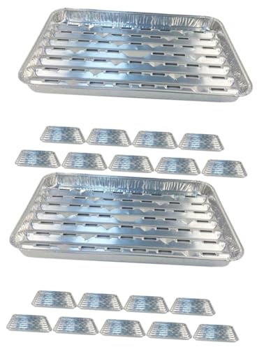 Alipis 2 Set Teglie Usa E Getta Per E Grigliate Resistenti Al Calore E Multi Funzionali Per Bbq Forno E Refrigeratore 10 Pezzi * 2