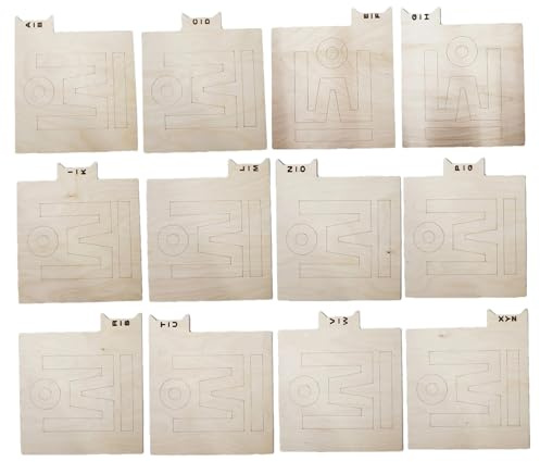Separadores De Registros - Hojas De Alfabeto De Madera De 35x30x0,3 Cm | Organizadores De Letras | Divisores LP De Una Cara De 12 Piezas Para Álbumes, Medios, Colección De Vinilos, Almacenamie