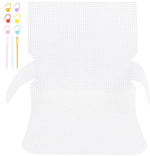 KHBUAB Kit Accessori per Borse Fai da Te Fogli Rete di Plastica, Tela Plastica per Cucito Punto Croce, Set 2 Fogli Medi per Artigianato e Realizzazione Borse