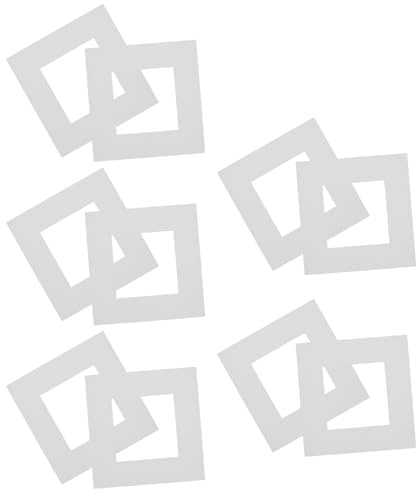 Zerodeko 10 Pannelli di Supporto per Foto Fai da Te in Carta Alcalina Pretagliata, Passepartout Quadrato 20x20 Cm per Cornici, Confezione da 10 Pezzi per Decorazione e Montaggio di Quadri