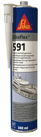 SIKA - Sellador marino multiusos - Sikaflex 591 - Blanco - 300ml | Para aplicaciones marinas - Sellado elástico de juntas - Uso interior/exterior - Producto profesional