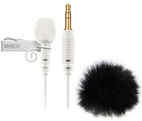 Rode Lavalier GO Weiss Lavaliermikrofon + keepdrum Fell-Windschutz WS05