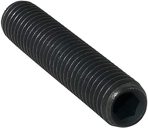 AERZETIX C45358 Vis de Blocage Creux M8x40, Lot de 10, Noir | Bout Plat, Embout sans Tête, Hexagonal 6 Pans, Corps Cylindrique, Acier DIN 913 BI