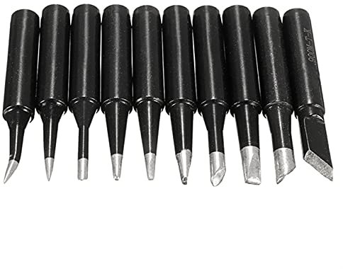 Temhyu Shuxiang-Soldering Tips 10Pcs Lead-free 900M-T Screwdriver Soldering Iron Tips Set, For 936/937/928 Station, Welding Head Rework Tool Kits Resistance To Oxidation