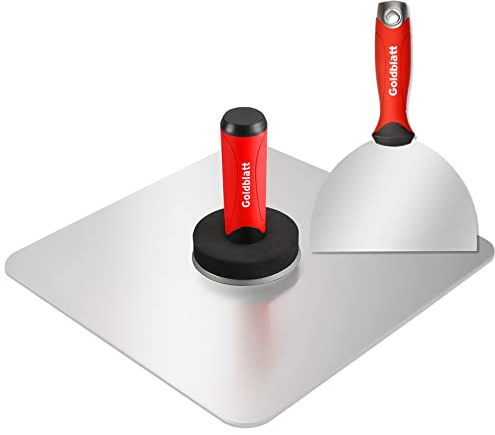 Goldblatt Premium Drywall Hand Tool Kit - 13” Aluminum Hawk & 6” Stainless Steel Joint Knife