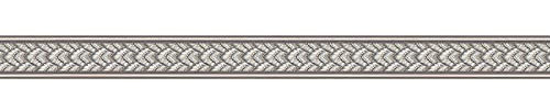 Silber Glitzer Tapeten Bordüre | Selbstklebende Tapetenbordüre ideal für Badezimmer und Küche | Ornament Tapetenborte aus Vlies und Vinyl