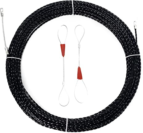 IRSCorp 4,3 mm 30 m Fischband-Kabelabzieher, Kabelstangen-Set, PET, elektrischer Kabelabzieher durch die Wand, Drahtführung, Einfädler, Fischkabelbefestigung