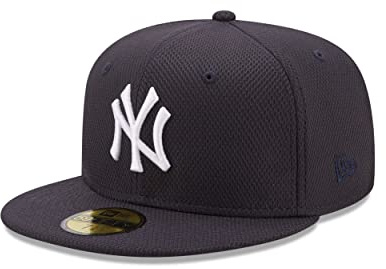 New Era 59Fifty MLB Properties NY Diamond KepsEra Damer/Herrar - flat brim hatt basebollkeps fitted cap Sluten på baksidan, med skärm Sommar-Vinter Vår Sommar Höst Vinter - 7 3/8 (58,7 cm) mörkblå