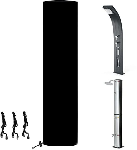 SCHLEUDER Housse Douche Solaire, Bache de Protection Douche Solaire Exterieure 420D avec Revêtement UV, Douche de Jardin pour Douche Piscine Exterieur (245 * 30 cm)