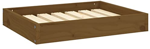 vidaXL Dog Bed in Honey Brown - Solid Pinewood Construction, Minimalist Design Ideal for Indoor or Outdoor Use