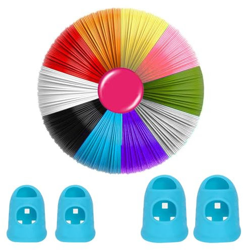 3D Stift Filament 1,75 mm PLA, 3D Pen Filament 10 Farben, je 5M - Stift Farben Packung für Kinder & Erwachsene, Zubehör, PLA Packung, Drucker Kompatibel mit 3D Drucker stift