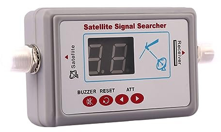 ZEZEFUFU Buscador de señal de satélite, localizador de señal satelital receptor de TV para DirecTV, red de platos y sistemas de satélite Free-to-Air