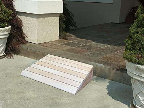 Loading Ramps, Threshold Ramp, Curb ramp Door Ramp, Transition Ramp, Rise Wheelchair Ramps for Doorways/Front/Garage, Wood Threshold Ramps for Motorcycle/Disabled Chair/Trailer (Size : 40x70x18cm/15,