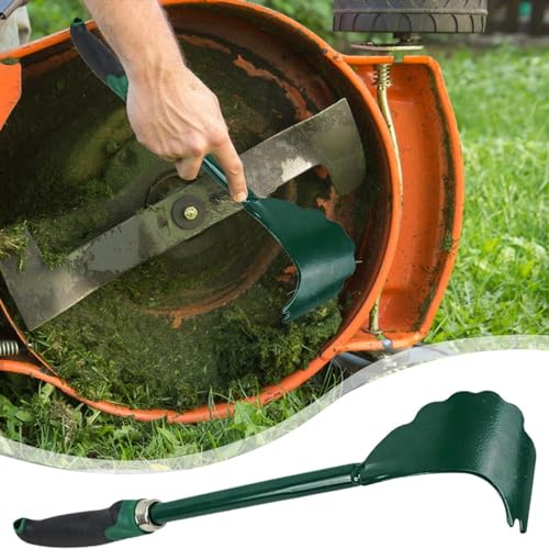 Haloppe Rasenmäher-Deckschaber, 40,6 cm, Rasenmäher-Reinigungswerkzeug mit ergonomischem langem Griff, effizientes Werkzeug zum Entfernen von Schmutz und Schmutz mit Teleskopstange für Wartung,