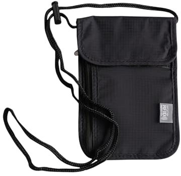 Brustbeutel mit RFID Schutz,Herren Brusttasche Klein Umhängetasche Damen Anti Diebstahl Handy Passport Bag RFID Blocker Portemonnaie Reise Umhängen Reisepass Reisegeldbeutel,für Travel Diebstahlsicher