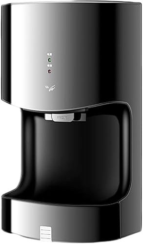 JDSHFEN Asciugamani Elettrico Commerciale 1250W Sensore Automatico Asciugamani Elettrico ad Alta velocità 10s Asciugamani Elettrico in Acciaio Inossidabile/plastica per,Nero