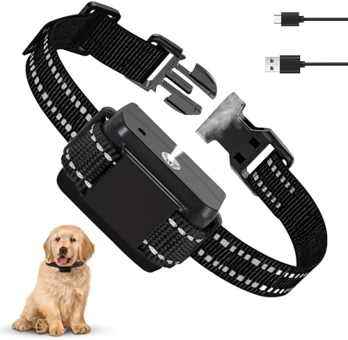 Collare Antiabbaio per cani, 2 Modalità Livelli di Sensibilità Collare Antiabbaio Automatico Spray alla Citronella e Spray Collare antiabbaio Collare da Addestramento ricaricabile e Sicuro