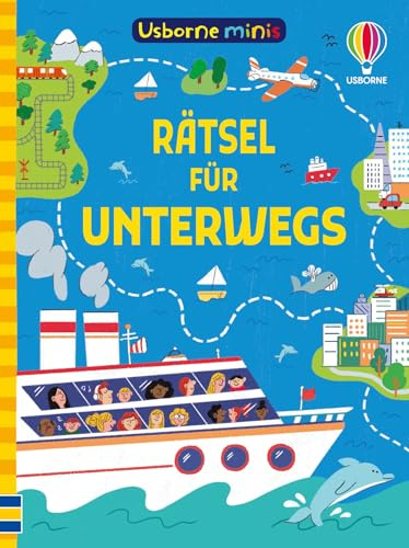 Usborne Minis: Rätsel für unterwegs: Rätselbuch im kleinen Format – mit Lösungen – Beschäftigungsbüchlein für Kinder ab 6 Jahren (Usborne-Minis-Reihe) Item Cover May Vary