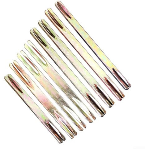 Hasaller Square Spindle 8mm Iron Door Handle Pin 85-130mm Galvanised Window Fixing Push Pin Notched Sides Secure Attachment Wear-Resistant Replacement Part for Door Locks Handles Buttons(90mm)