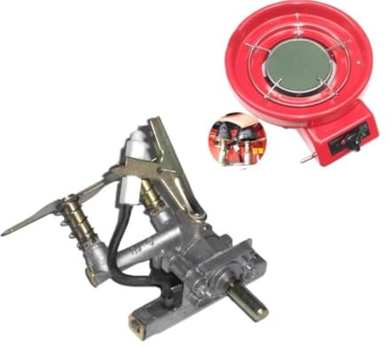 FRAOMHFW Gas Burner Parts Infrared Burner For Stove Double Tube Side Gas Inlet Gas Cooker Burner Accessories(K)