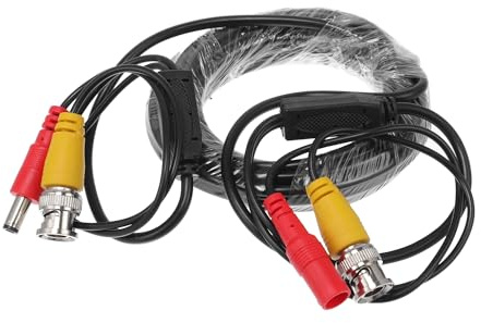 INFINAUTO Cavo Video Universale per Telecamera di Parcheggio Posteriore per Auto con Cavo Video BNC+DC per Monitor e Backup Nero 5M