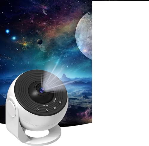 Upgrade Galaxy Projector, Home Planetarium Projector Lamp LED Space Galaxy Lamp Room Decor for Kids Adults with 13 Planet Discs, Nebula/Moon/Night Light Star Projector with Timer