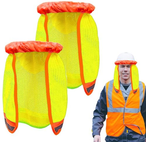 Pcingsia Hard Hat Shade | Hard Hat Visor Sun Shade | UV Protection Neck Cover with Reflective Strap Lightweight Helmet Accessories for Men & Women
