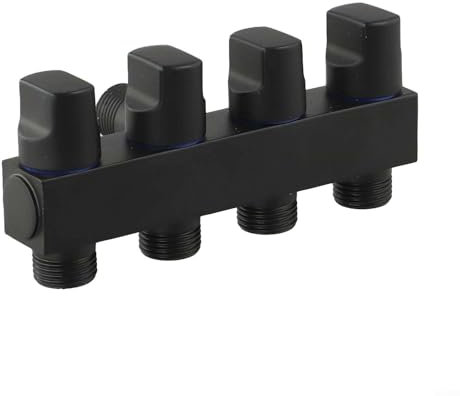 Acabado de pintura horneada en esta válvula de ángulo de latón que protege contra el desgaste a largo plazo (negro)