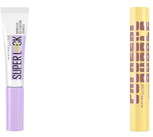 Pack Maybelline New York Gel Fijador de Cejas Superlock con Hast 24H de Duración + Máscara de Pestañas Collosal Bubble, con Cepillo en Espiral