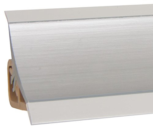 HOLZBRINK Zócalo para encimera Aluminio, PVC para pared 23x23 mm, 1 m