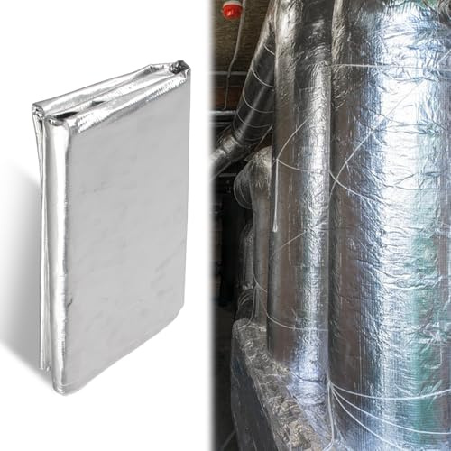 DBALL 60 x 400 cm Pannelli Isolanti in Lamina Di Alluminio Supporto Isolante Autoadesivo Pannelli Termoriflettenti per Radiatori Pareti Finestre Porte e Tetti (Spessore 0.2 mm)